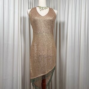 Gold Ballroom Latin Salsa Dress